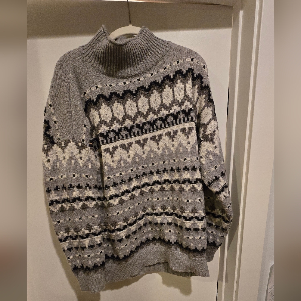 Vintage Abercrombie & Fitch Gray Knit Sweater Size L